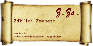 Zöldi Zsanett névjegykártya