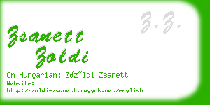 zsanett zoldi business card